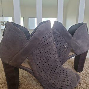 Vince Camuto Grey Suede Ankle Booties